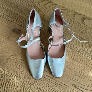 J. Crew leather double strap closed toe pump